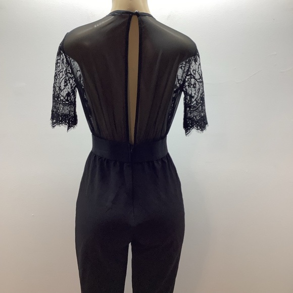 Goodtime Size Large Elegant Black Lace Jumpsuit. Preloved - Picture 8 of 9